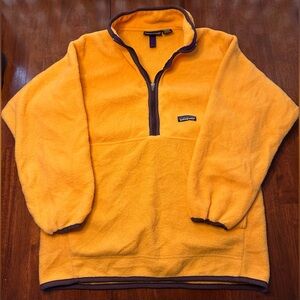Patagonia Yellow Quarter Zip Long Sleeve Pullover Womens Fleece Jacket Medium